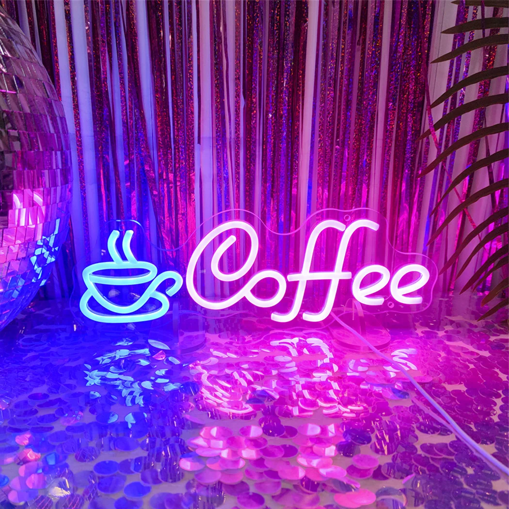 

Coffee Neon Light Sign USB Power Wall Art Neon Lamp Indoor Shop Bar Cafe Restaurant Decoration Coffee Business Neon Sign Gifts