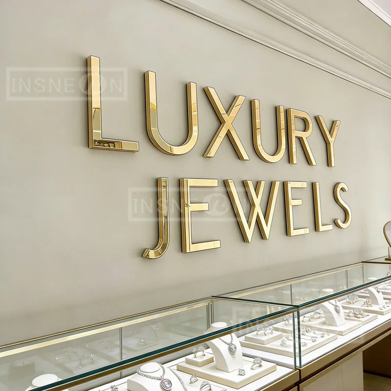 Custom 2D Metal Signs Modern Logo Metal Letters Signboard Non Illuminated Lights Advertising Led Acrylic Signs Letter Wall view 2