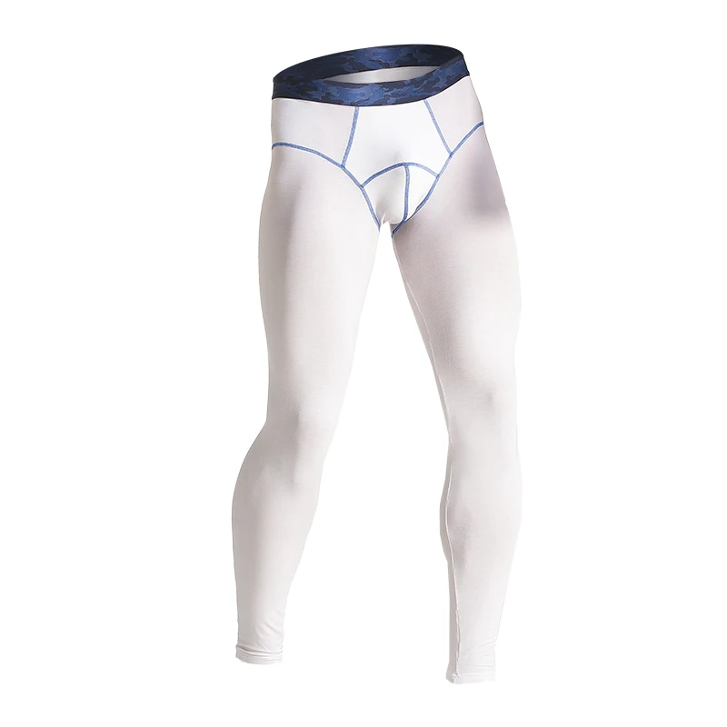 

2PCS Men's autumn pants, warm pants, thin modal cotton wool pants, slim fit 2-in-1 leggings, autumn and winter leggings