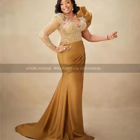 Customized Long Mermaid Bridesmaid Dress with Slit Evening Prom Formal Party Birthday Celebrity Mother Of Groom Gowns Dress