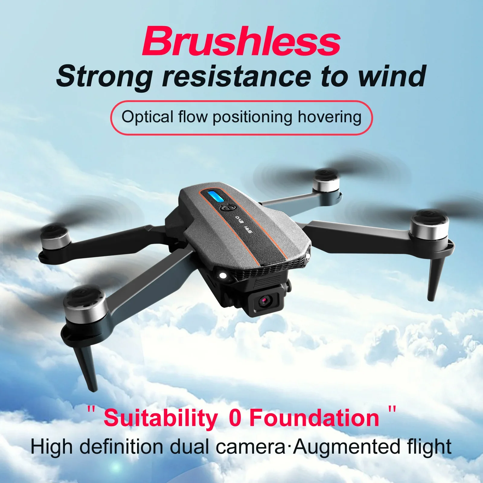 Rc Drone 4K HD Double Camera Optical Flow Localization Brushless Motor RC Quadcopter Aerial Photography Gift Plane Toy S91