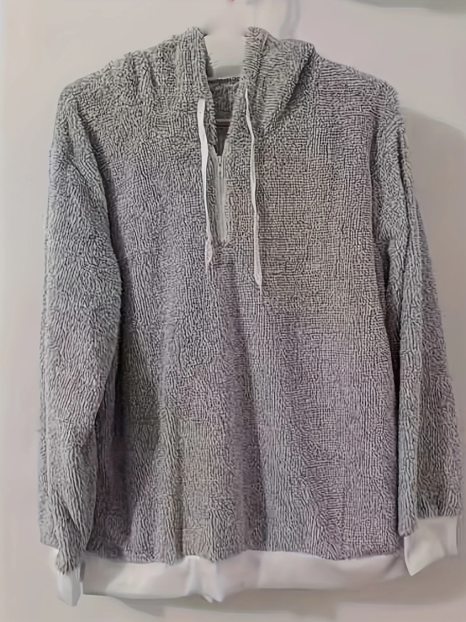 حجم كبير 1XL-5XL المرأة هوديس كم طويل البلوز أفخم الياقة المدورة سستة الرقبة جيوب البلوز المرأة الأعلى