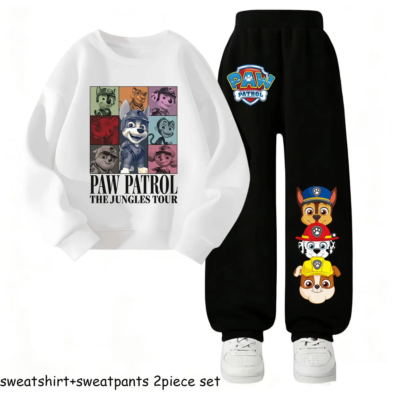 

Детские повседневные толстовки с капюшоном PAW Patrol, пуловеры для мальчиков и девочек, комплект из двух предметов с длинными брюками, детский дышащий спортивный костюм