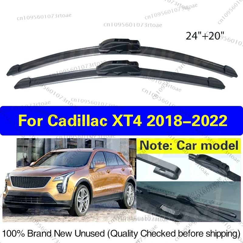 

For Cadillac XT4 2018 2019 2020 2021 2022 Front Windshield Wiper Blades Windscreen Window Rain Brush Car Accessories 24"+20"