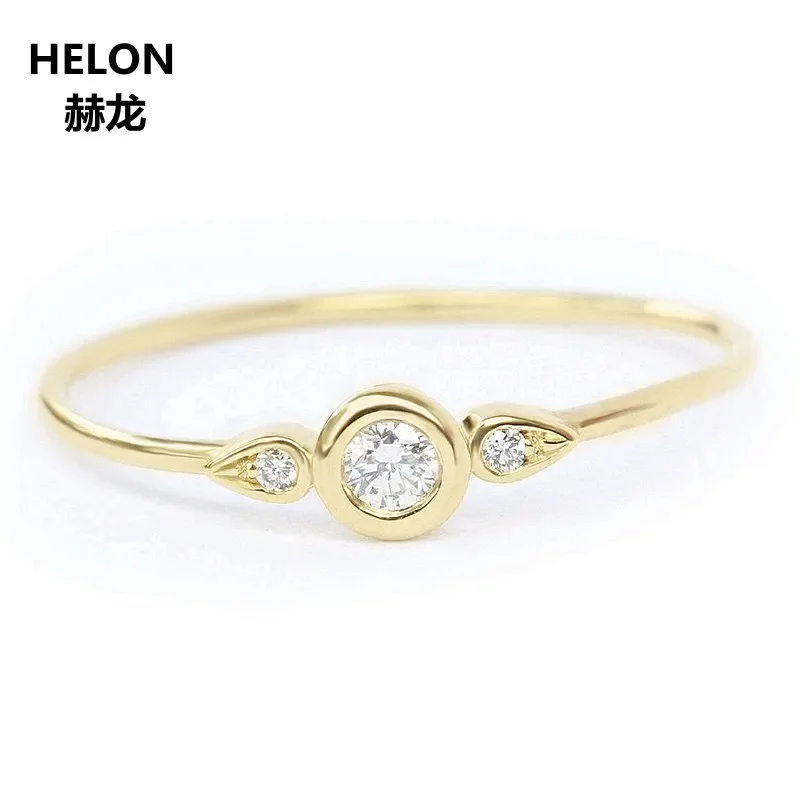 

SI/H Natural Diamonds Engagement Wedding Ring for Women Sold 14k Yellow Gold Anniversary Party Fine Jewelry