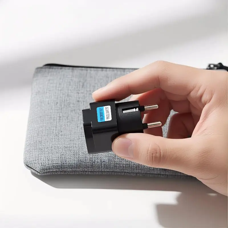 2 In 1 Black Copper AU UK US To EU Universal Germany France Indonesia South Korea Russia Travel Plug Adapter Type E/F