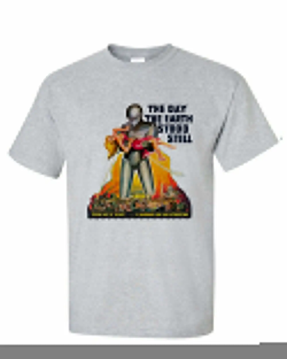 The Day Earth Stood Still T shirt adult regular fit gray graphic tee