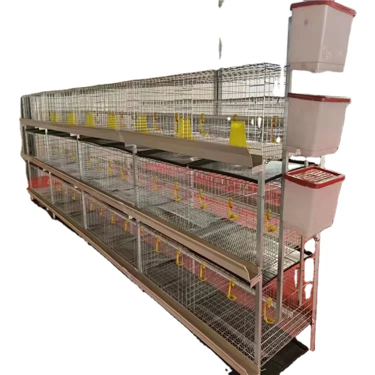 Hot sale 96 / 160 birds 3 / 4 layers poultry chicken feeding cages system