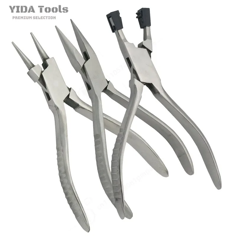 YIDA  Stainless Steel Jewelry Pliers Round Nose Flat Nose Side Curved Needle Nose Special Shape for Wire Bending Process