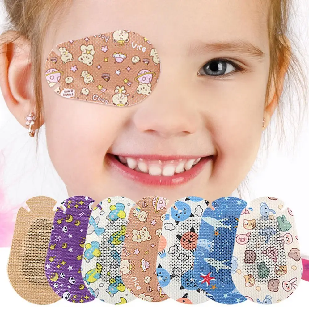 Patch oculaire unique respirant pour enfants, protection de la vue, amblyopie, correction monoculaire, 10 pièces