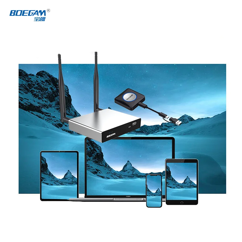 BYOD Wireless 4K UHD Conference Room Collaboration Solution Multi-Device Screen Sharing With Airplay/Miracast