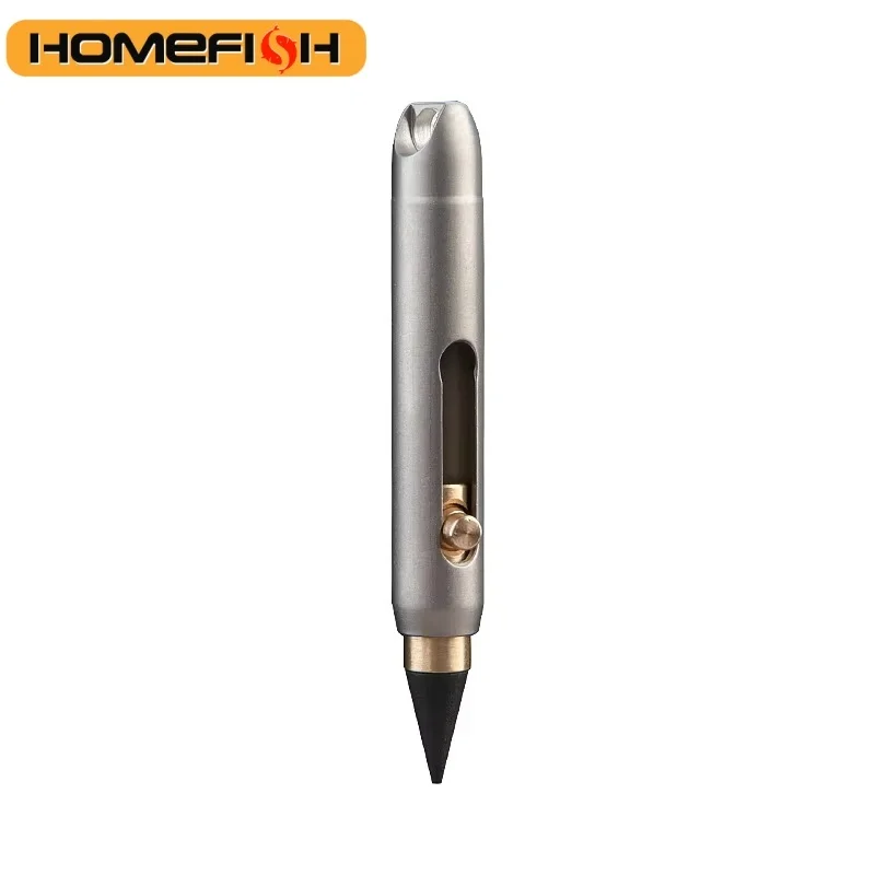 Titanium Alloy MINI Eternal Pencil Needn‘t Shave Erasable Pencil Portable Key Pendant Pocket Pen Emergency Writing 2 Pen Tips