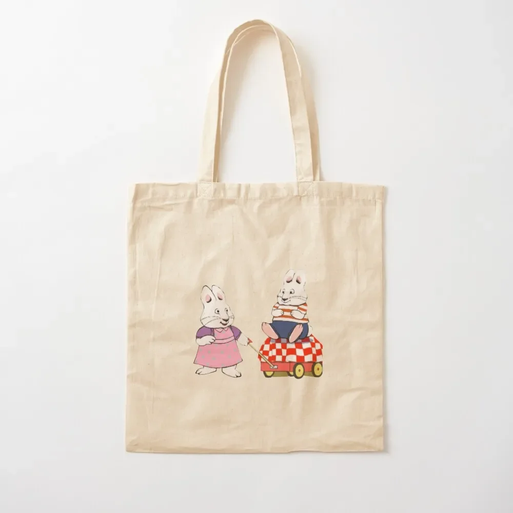 max & ruby rabbit cartoon 2000s for kids Tote Bag shoping bag Canvas stote bag