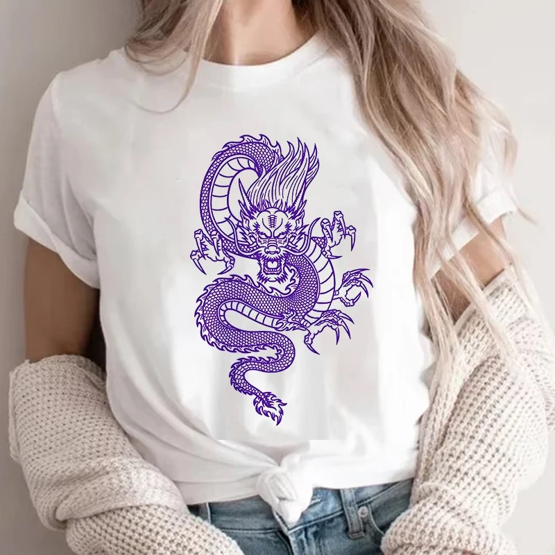 

Ulzzang женские футболки уличная одежда топы Harajuku винтажная футболка с принтом китайского дракона повседневный топ большого размера женская футболка