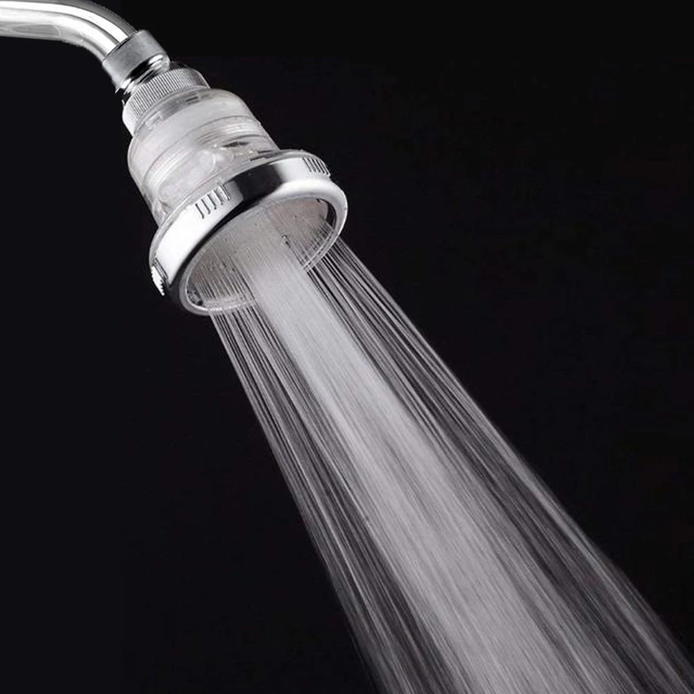 

Mini Wall Mounted High Pressure Shower Head 3 Speeds Adjustment Top Spray with Negative ions Filtered Water Bathroom Showerhead