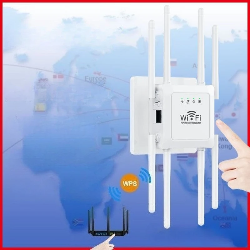 

2026 NEW WiFi Repeater 2.4Ghz Router Wireless Booster Amplifier Network Extender 8 Antennas Wireless Router Network Home Office