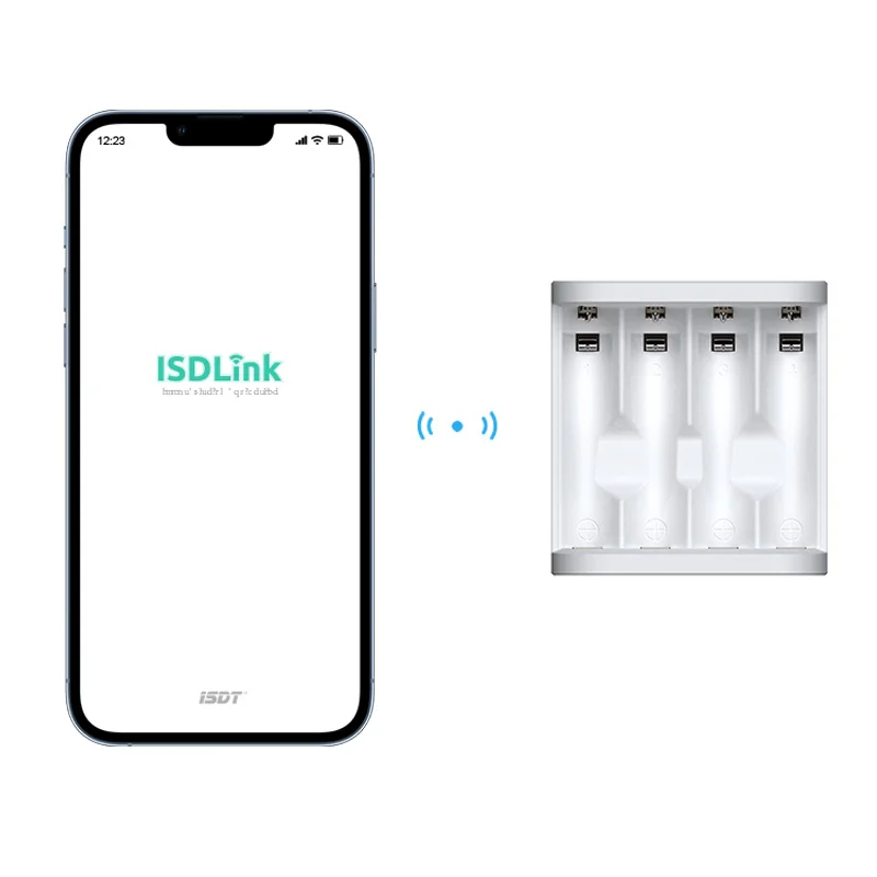ISDT A4 Air Smart Battery Charger For AA AAA 10500 12500 NiMH NiCd Li-ion LiFePO4 Batteries Micro USB APP Control Charger