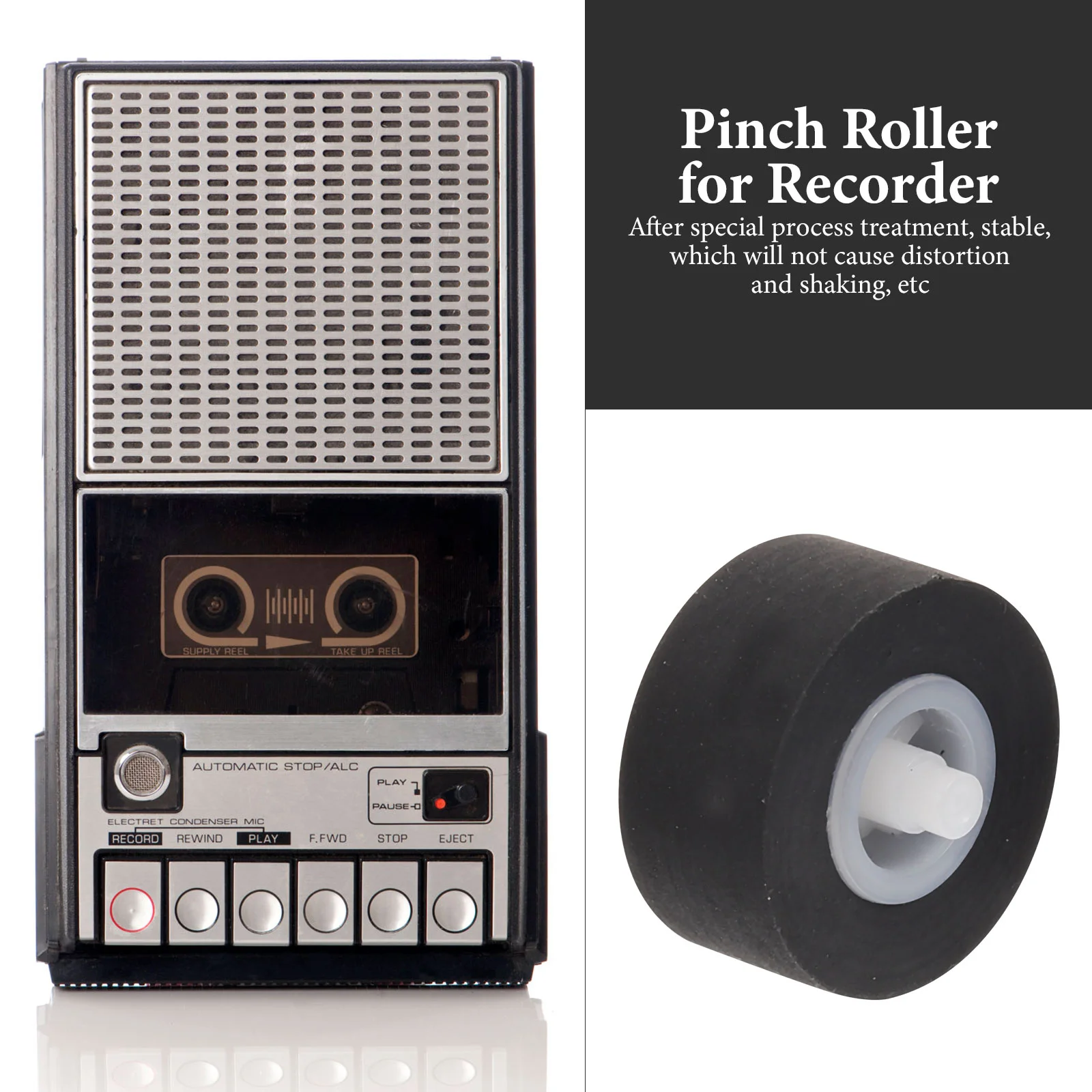 3 قطع عجلة الضغط VCR قرصة الأسطوانة مسجل الصوت أحزمة كاسيت الشريط البلاستيكي للراديو