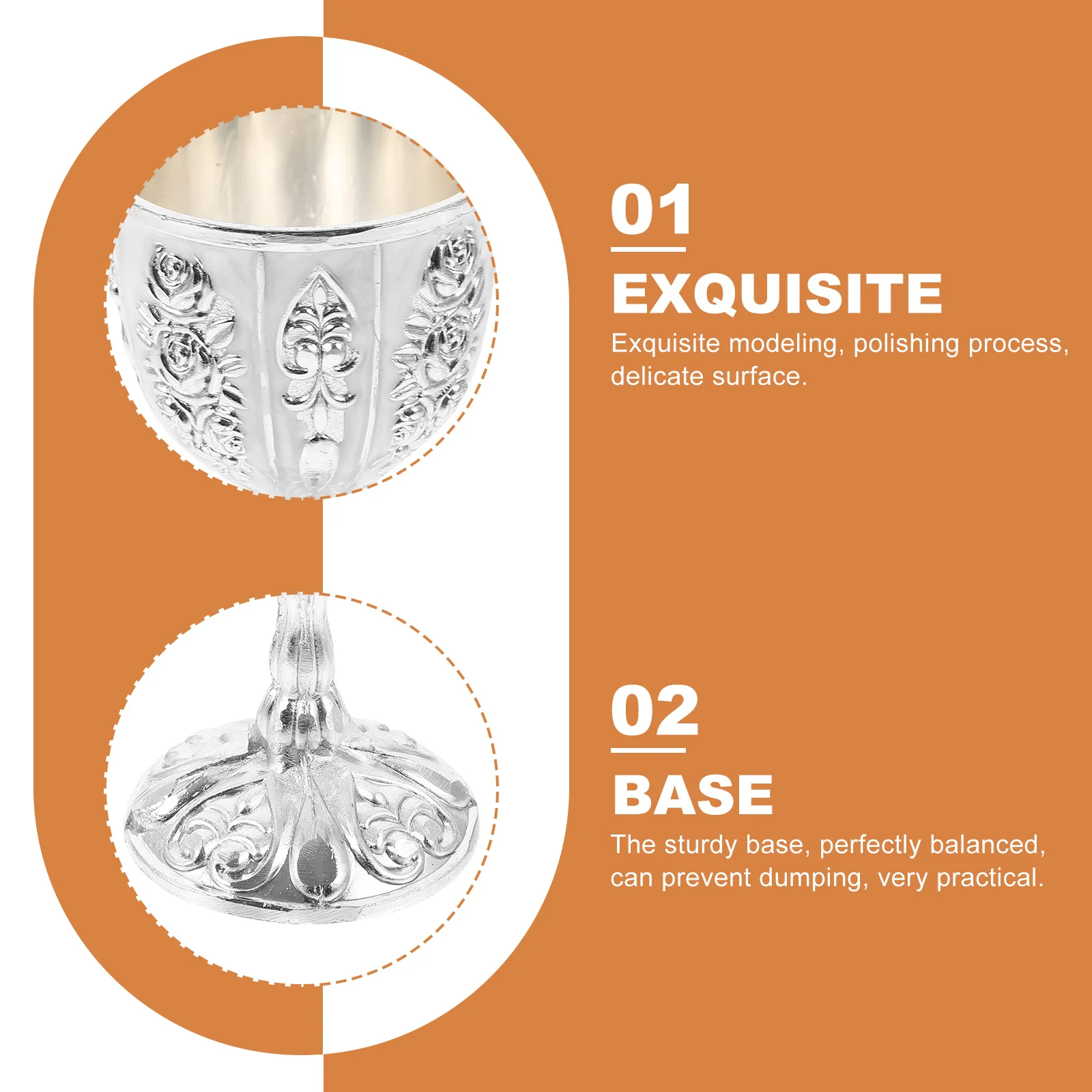 

Delicate Zinc Alloy Wine Cup 1Pc European Retro Cocktail Cup Vintage Home Bar Collection Tableware Gift for Connoisseurs