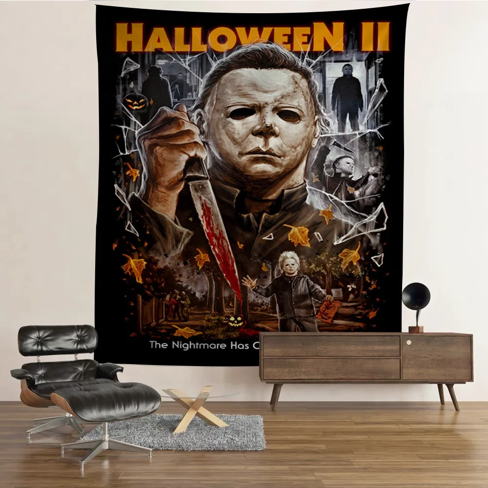 Halloween Michael Myers Anime Beach Swimming Towel Soft Absorbent Washcloth Children\'s Gifts for Kids Travel Camping Gym