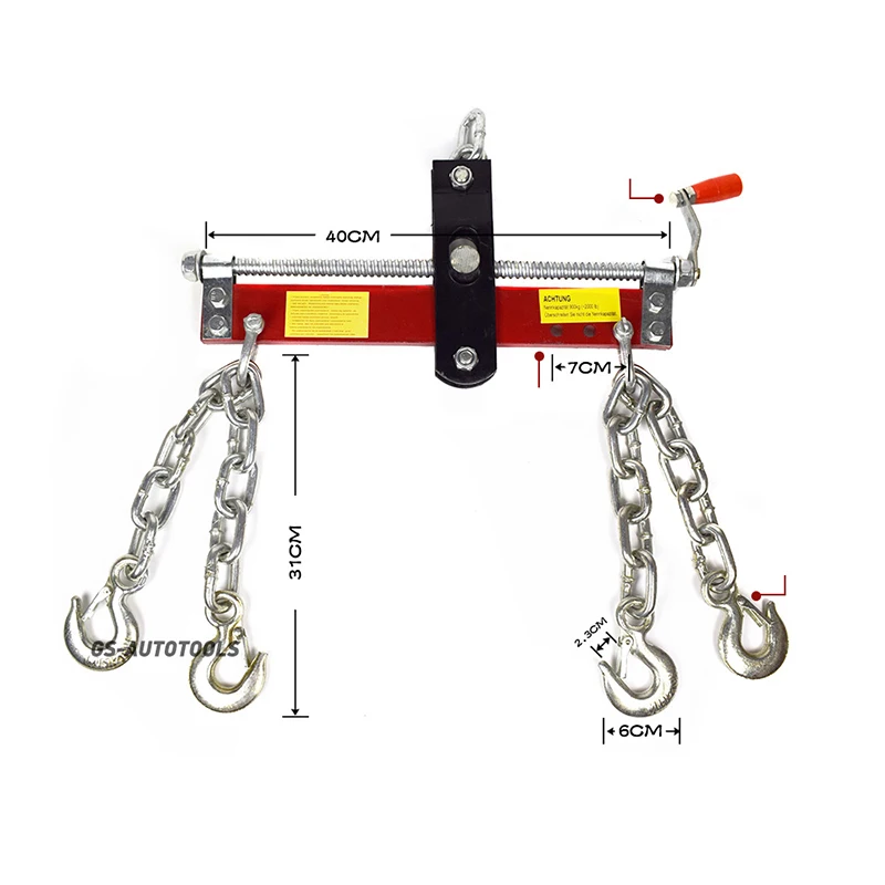 Hydraulic Engine Hoist with Lever 2 Ton/4400 LBS Foldable Engine Crane and Engine Hoist Leveler for Auto Repair, Loading