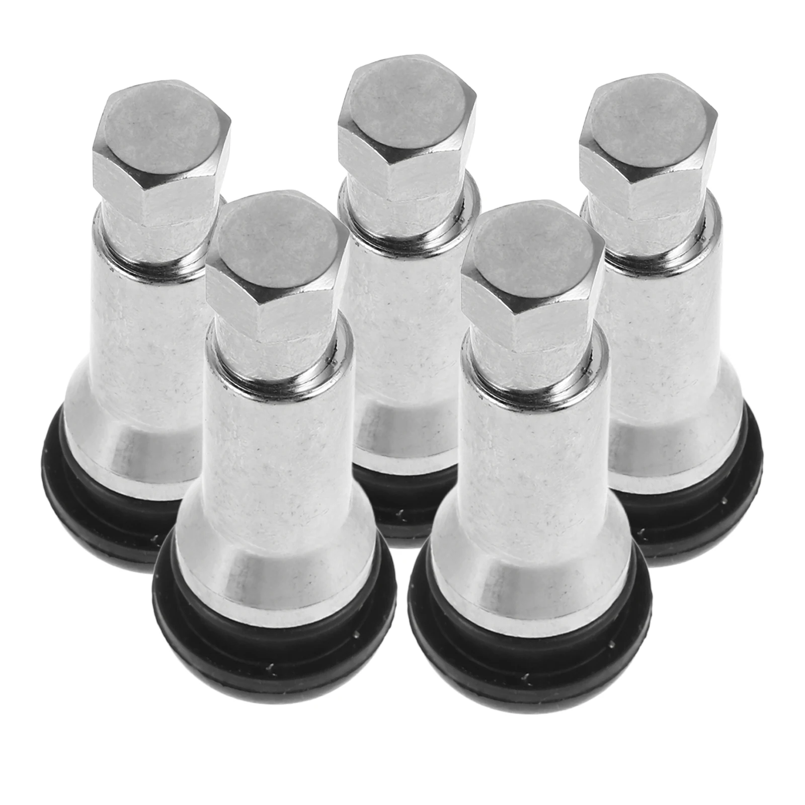 

5pcs Tire Valve Stems Replacement Kit Tubeless Aluminum Alloy Stems Air Valve Cores Car Models Stability Safety Maintenance