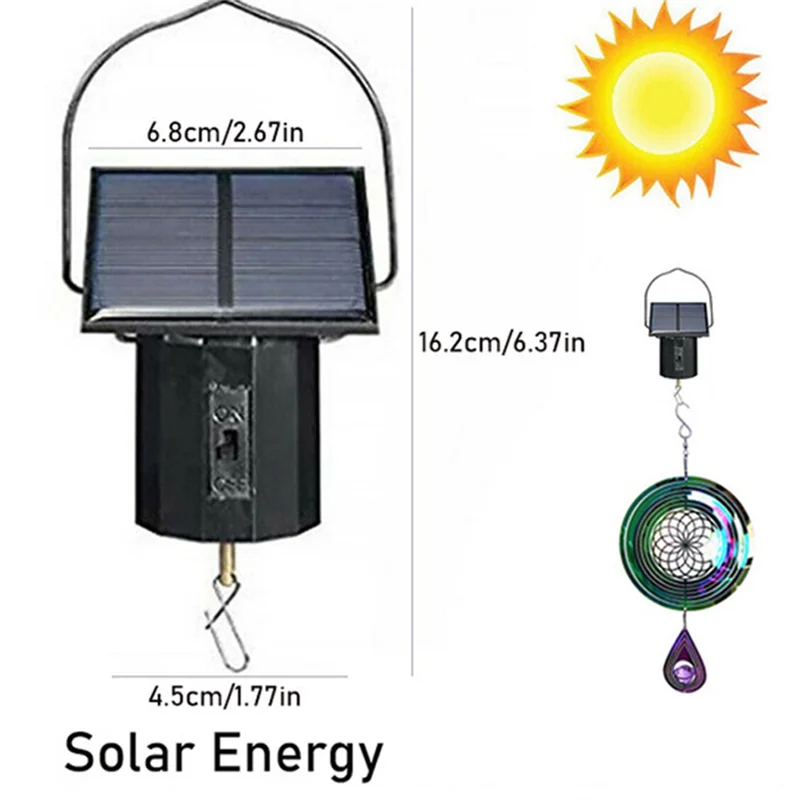 Wind Spinner Roterende Motor Zonne-energie Elektrische Batterij Aangedreven Tuin Decor Drives Wind Machine Windmolen Motor HOT