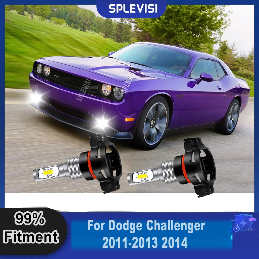 LED White Fog Light Bulb H16 5202 Experience 360° Illumination and Enhanced Safety For Dodge Challenger 2011 2012 2013 2014