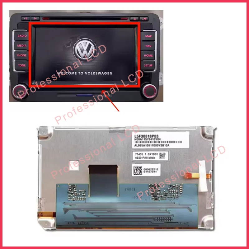 

Оригинальный Sanyo 6,5-дюймовый L5F30818P05 L5F30818P03 P04 ЖК-экран для VW RNS510 RNS 510 автомобильные радионавигационные мониторы