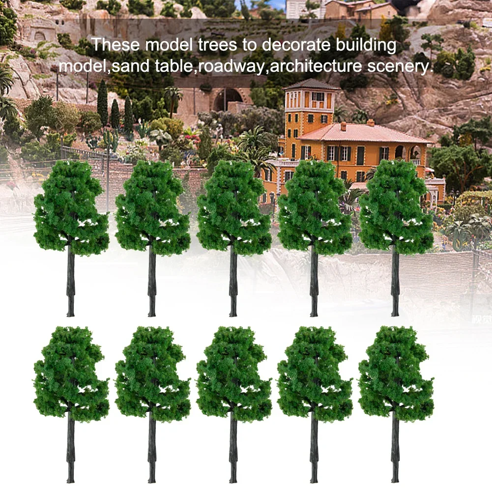 10pcs 5cm Train Railway Model Trees Scenery Diorama Layout Artificial Tree Building Blocks Children Toys DIY Accessories Decor