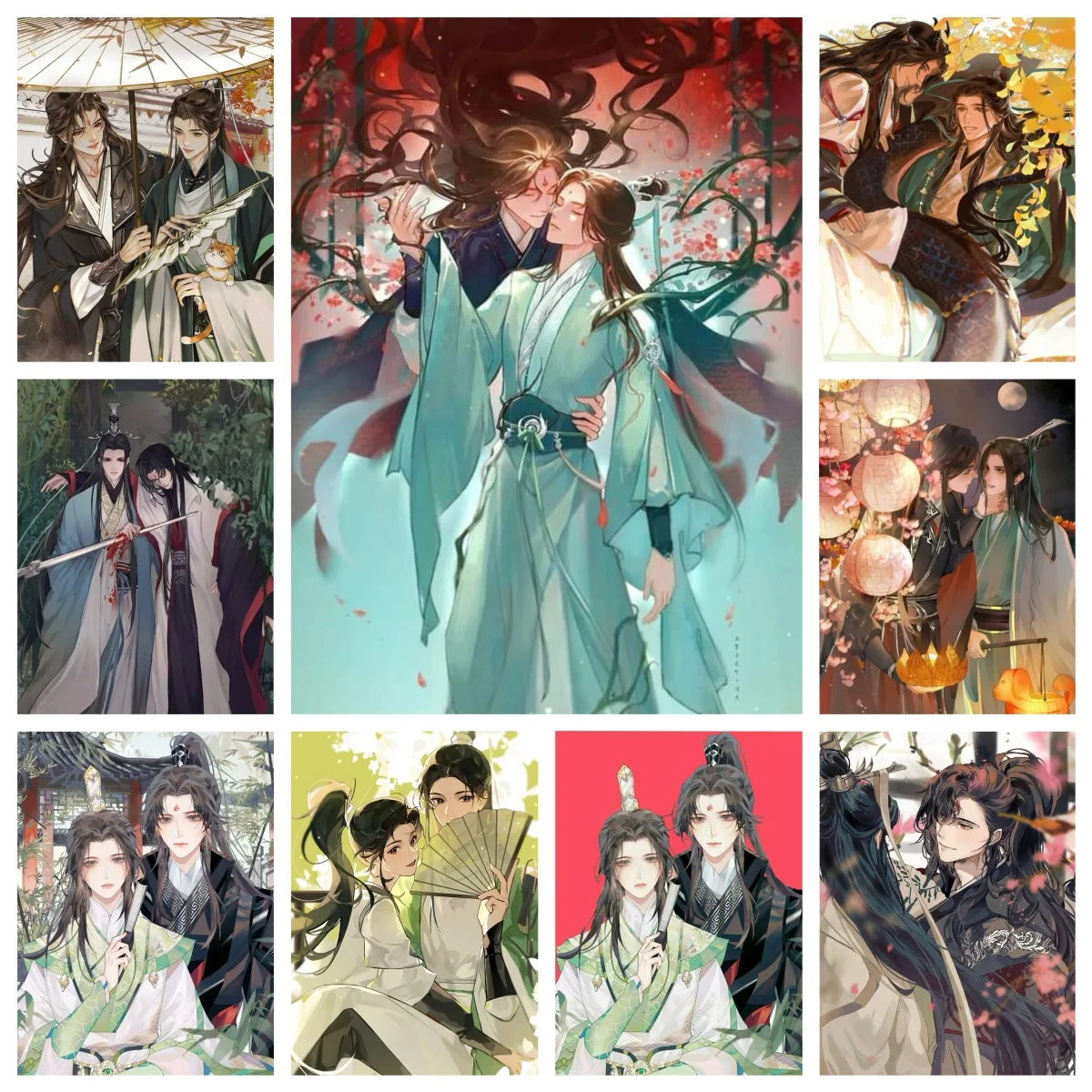 The Scum Villain’s Self-Saving System Diamond Painting Cross Stitch Shen Qingqiu Luo Binghe Anime Mosaic Picture Home Decor