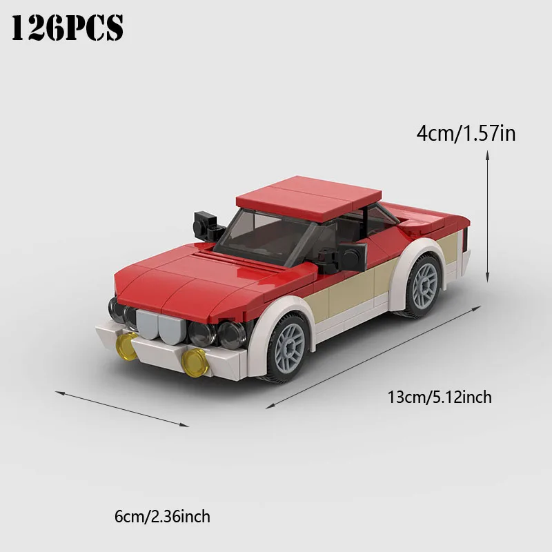 

126pcs Building Blocks, Creative Education, Luxurious Racing Car, Assembly DIY Puzzle MOC Car Toy Models Birthday Gift for Kids