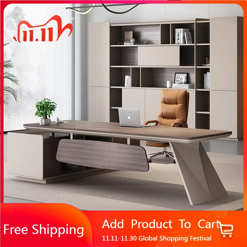 

Unusual Vintage Office Desk Vanity Makeup Minimalist Mobile Office Desk Conference Modern Gaming Wooden Bureau Home Furniture