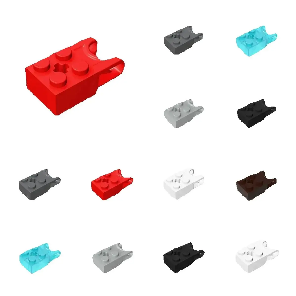 10pcs 92013 2x2Ball Socket Wide Axle Hole Building Blocks MOC Accessories Compatible with Brick Children Toys Gift
