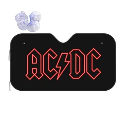 AC DC Rock Music Windshield Sunshade Fold-up Cover Front Block Window  Sun Visor Accessories Covers