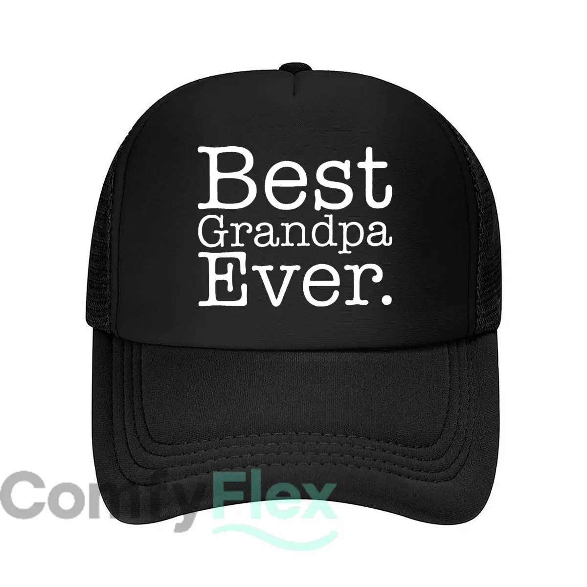 Best Grandpa Ever Text Mesh Baseball Cap Casual Hat Outdoor  For Womens Unisex Female