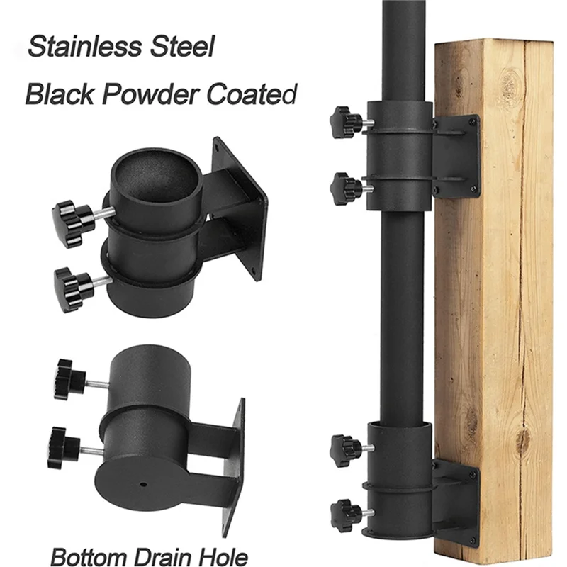 

【Hot Cake】Heavy Duty Patio Umbrella Holder,Patio Umbrella Stand Umbrella Clamp Mount Bracket For Deck Railing, Mount To Deck Dur