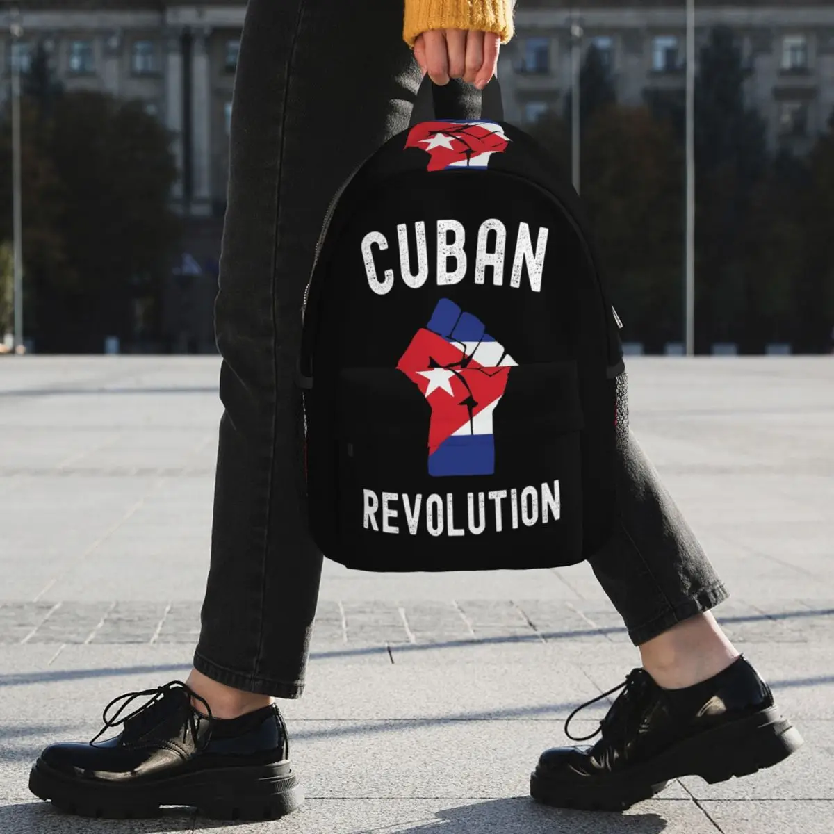 Cuban Revolution Cuba Flag Design Vintage Backpack Student BookBag Boys Girls School Bag Computer Shoulder Bags