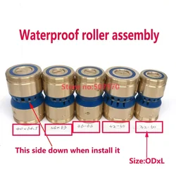 EDM Copper Pulley Roller OD32/42*60mm Guide Wheel Assembly Waterproof Guider for EDM Wire Cutting Machine