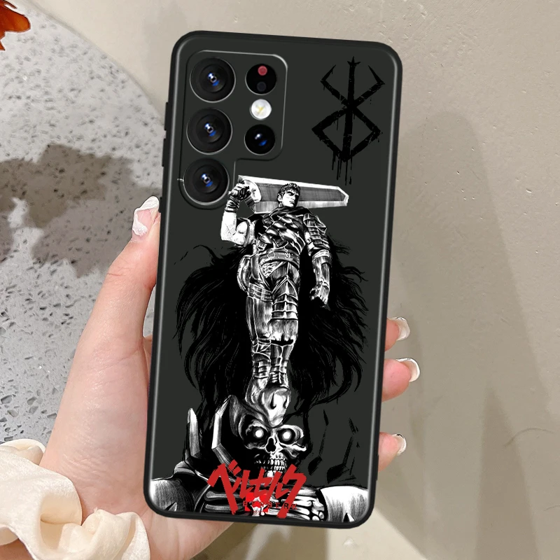 Berserk Comics Anime Voor Samsung S24 S23 S22 S21 S20 Fe S10e S10 S9 Ultra Plus Plus Zacht Siliconen Zwart Telefoonhoesje