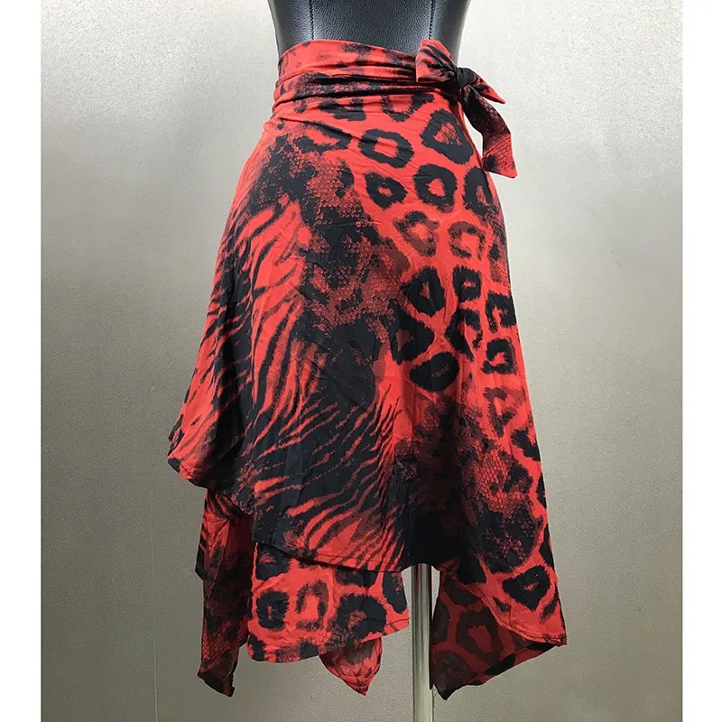Gonna da ballo latino personalizzata Pratica professionale Gonna corta Sciarpa triangolare da donna adulta