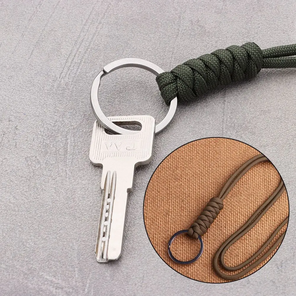 جديد 45 سنتيمتر/14 سنتيمتر Paracord المفاتيح الحبل 20 أنماط مشبك دائري أدوات إنقاذ الطوارئ أداة خارجية