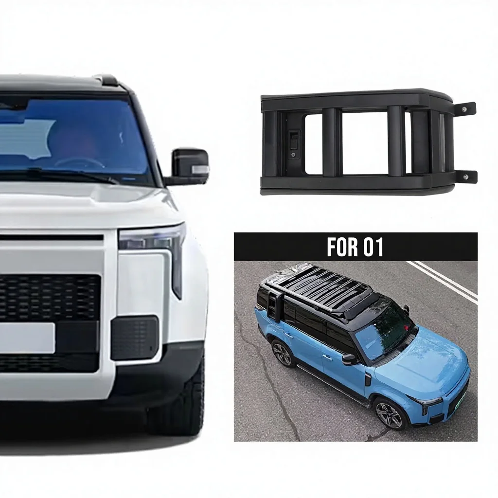 

Внешняя модификация: регулируемая складная подъемная лестница из алюминиевого сплава для боковой двери автомобиля, аксессуары для Rox 01