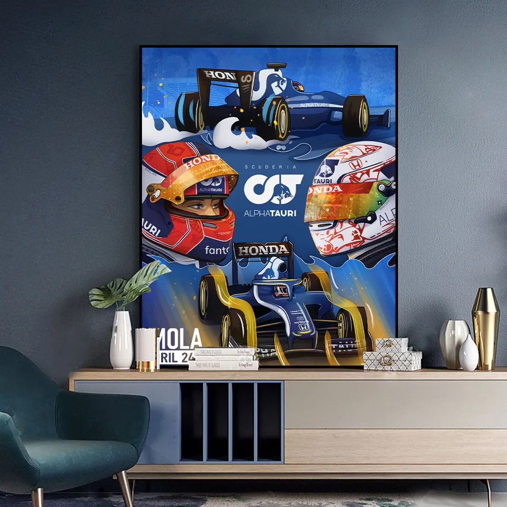 2022 Formula 1 Imola Prints Canvas Painting Racing Car Helmet Poster Wall Art For Car Lovers Gift Living Room Home Decoration