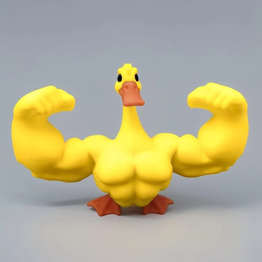 تمثال بطة عضلية مبتكر لديكور المنزل والحديقة، قابل للتجميع لعيد الميلاد والعطلات، ديكور داخلي وخارجي بدون #3