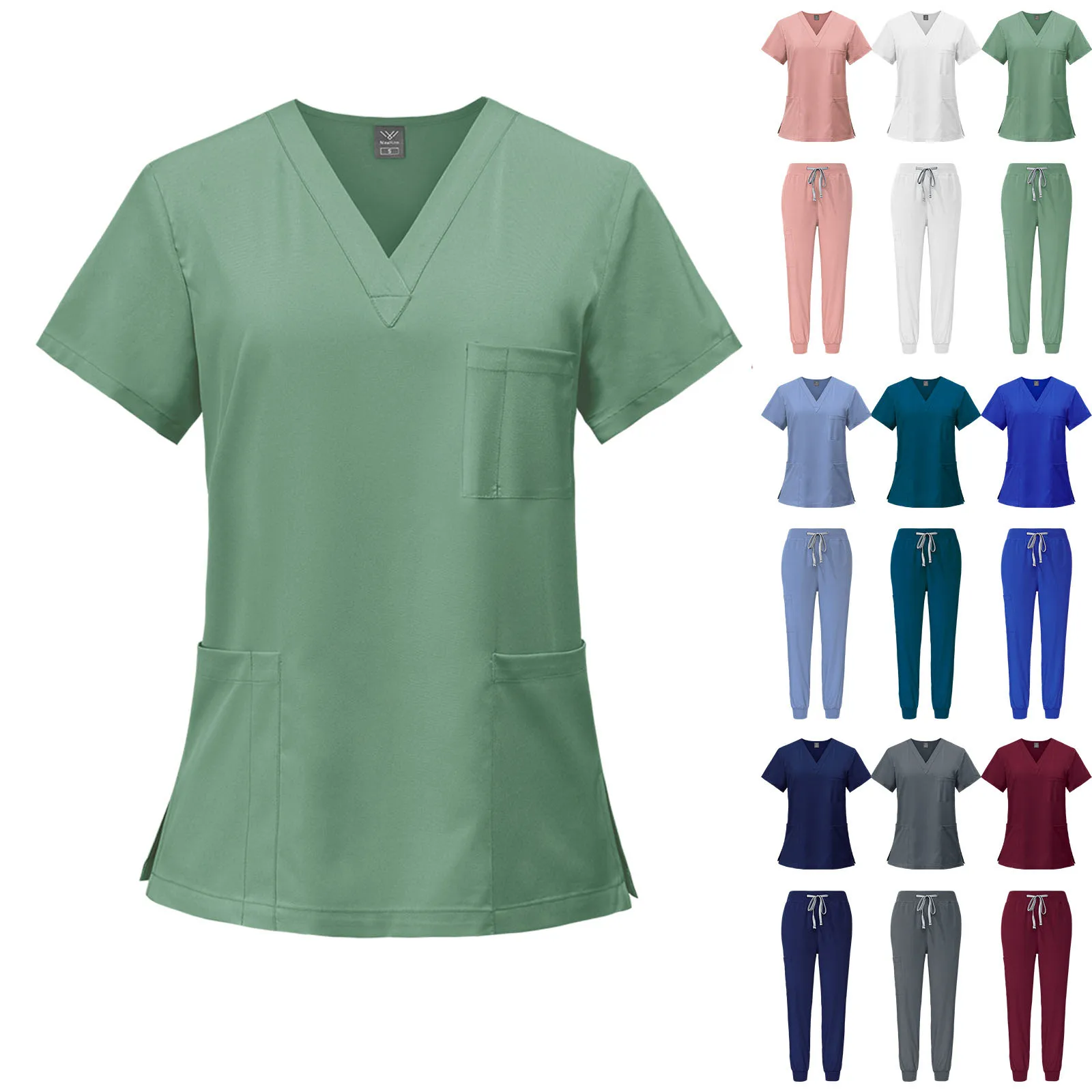

Women's wrinkle resistant medical uniform, washable soft fabric, hospital uniform, jogging set, standard rods, large discount wh