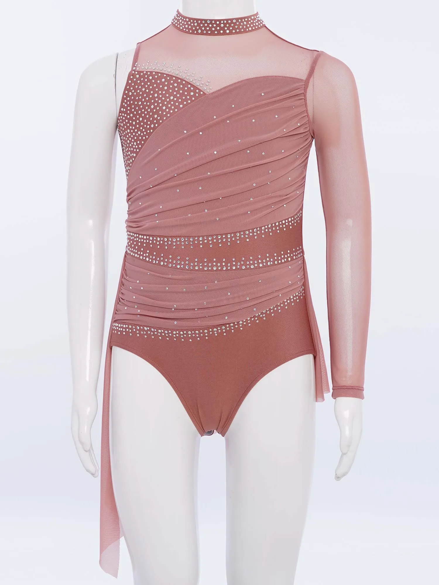 Ballet Dress Kid Girls Figure Skating Leotard Mesh Lyrical Dance Costume Children's School Show Stage Performance Dancewear