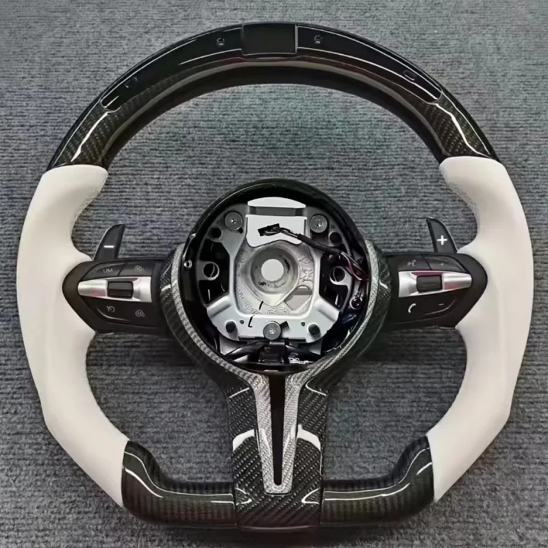 Car Steering Wheel Carbon Fiber Leather For BMW F10 F30 F80 E60 E90 E92 F01 F11 F20 F22 F30 F35 F31 E70 E71 M5 M3 Accessories
