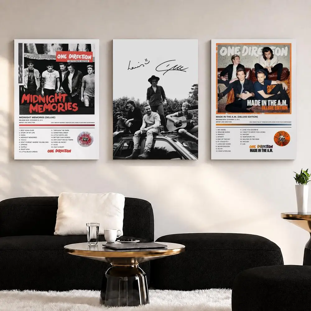 Music Groups O-One D-Direction Framed Wall Painting Ready to Hang Canvas Wall Art Poster for Bedroom Living Room Home Decor Gift