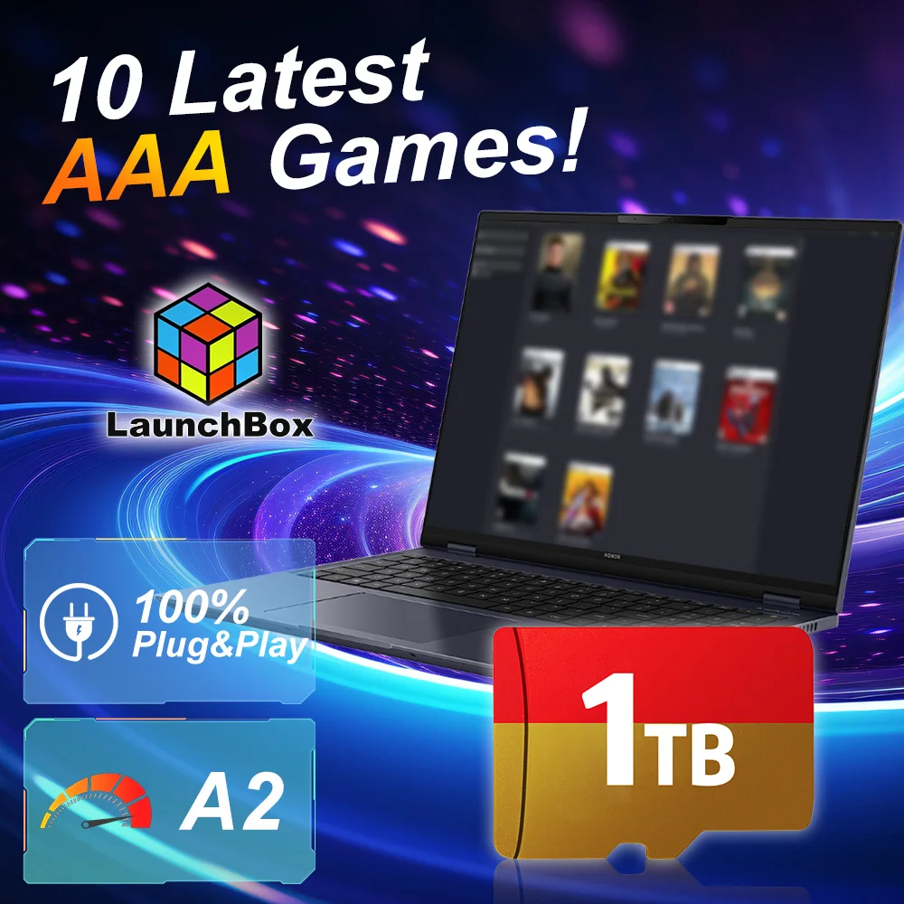 Launchbox OS A2 Performance 1TB TF/Game Card for PS5 with 10 AAA Games Plug and Play for Windows PC Upgrade Games for Free